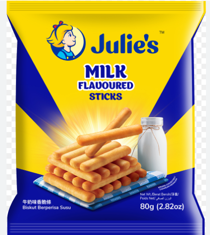 JULIE'S Milk Flavoured Sticks 80g