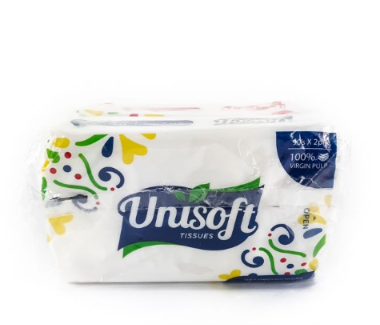 UNISOFT SOFT PACK TISSUE 90'SX3PKT/PACK