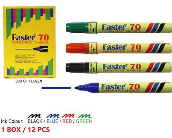 Faster 70 Permanent Marker ( 12pcs / Box )