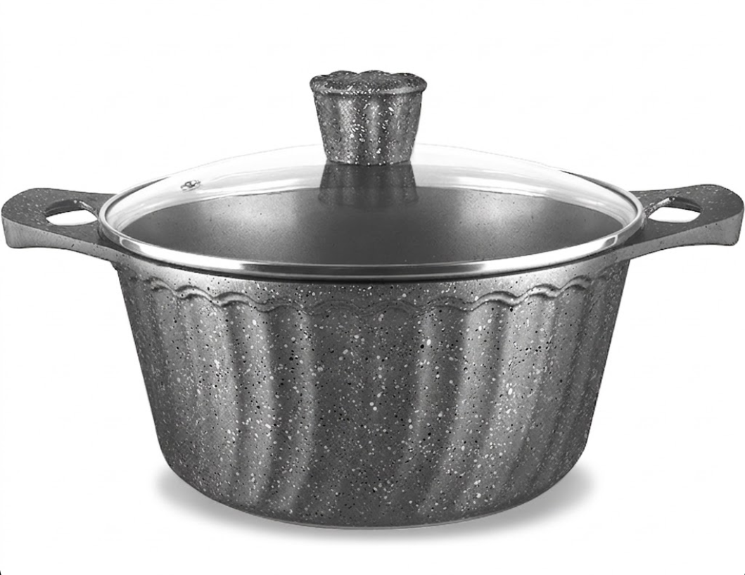QP DESSINI ITALY ISTONE IST20 GRANITE DIE CAST ALUMINIUM NON STICK FRY BOWL