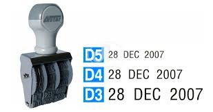 DATER RUBBER STAMP-D3,D4,D5-READY MADE