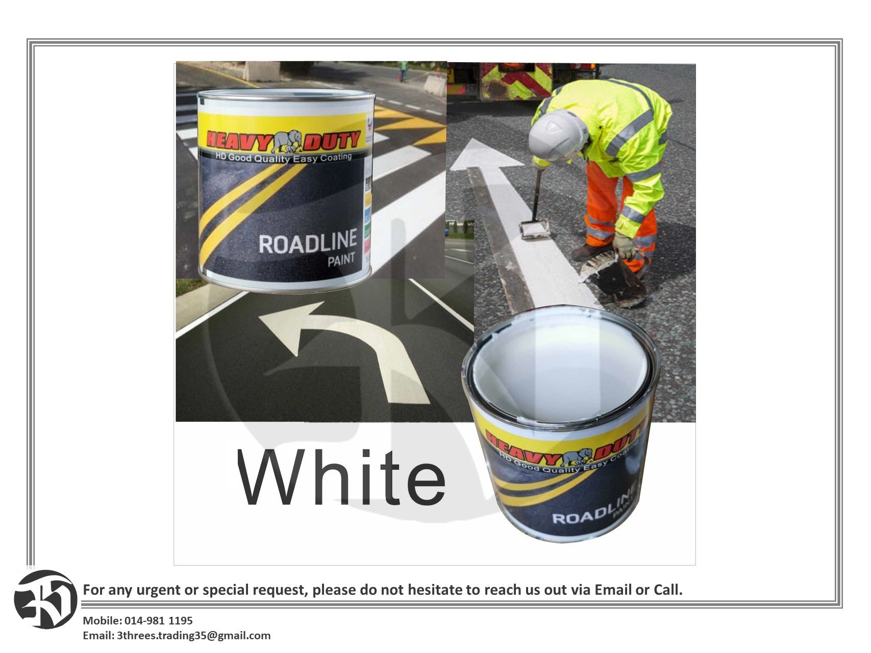 Heavy Duty Roadline Paint 1L /5L