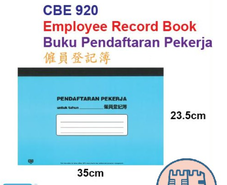 CBE 920 Register of Employees / Buku Pendaftaran Pekerja