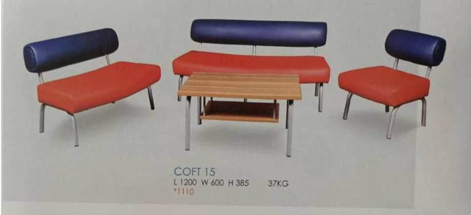 EB LOBI SOFA / OFFICE SOFA / WAITING AREA SOFA / PU LEATHER WITH STAINLESS STEEL BASE / BOLIVIA