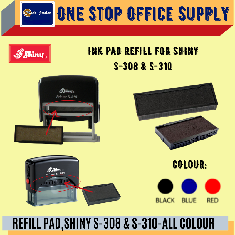 REFILL PAD,SHINY S-308 & S-310 -ALL COLOUR /Shiny /Shiny Refill Pad /Ink Pad Refill /Refill Stamp Pad /Shiny Stamp Pad Refill