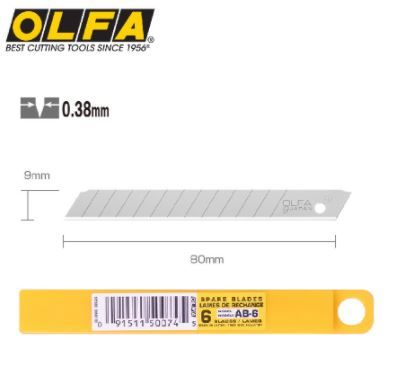 OLFA Blades (S) AB-6 (6pcs/tube)