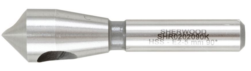 Sherwood 90掳, Countersink, 2.0 - 5.0mm, Straight Shank, Cobalt High Speed Steel SHR0202090K
