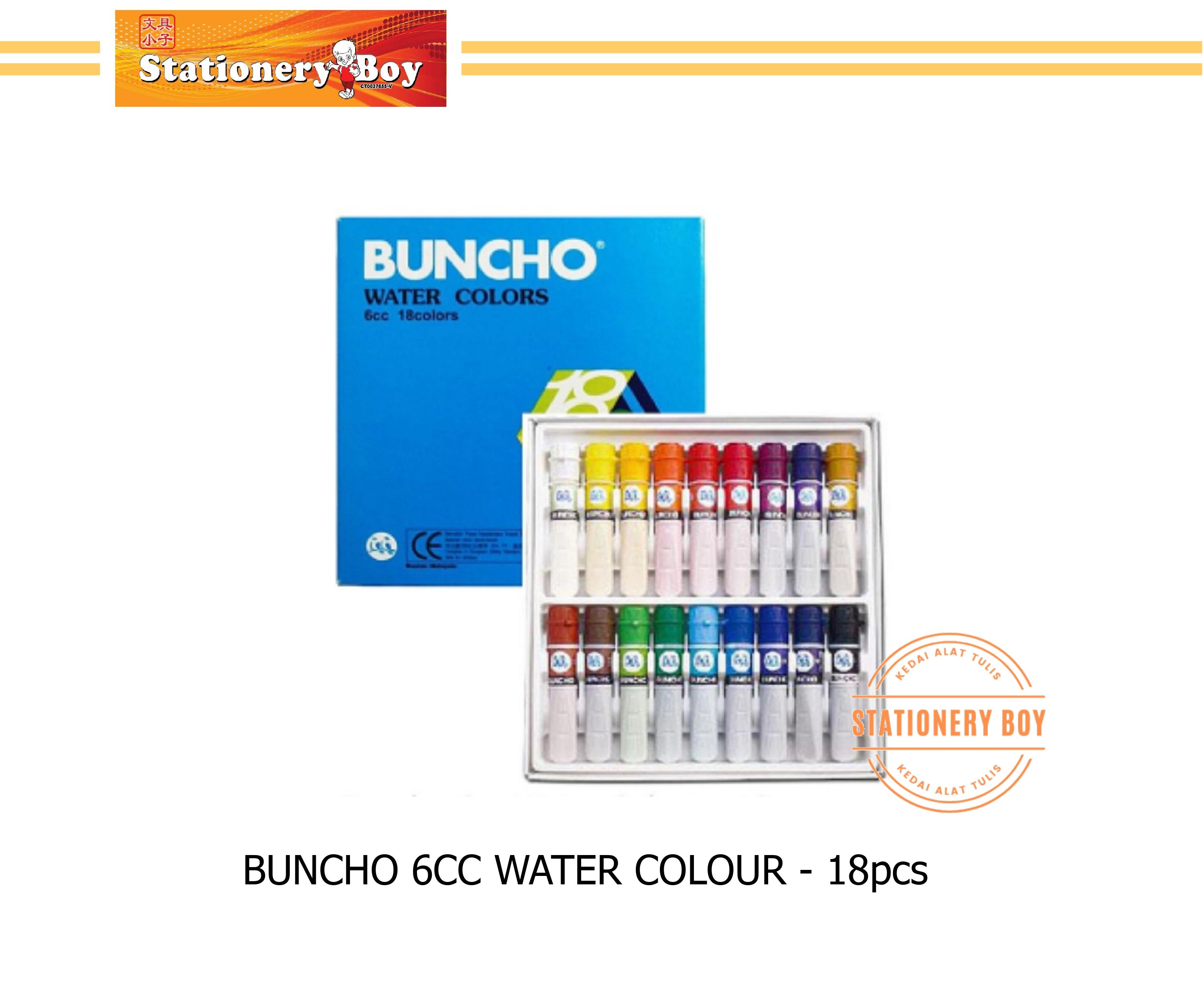 BUNCHO 6cc Water Colour / Warna Air - 18 Colours
