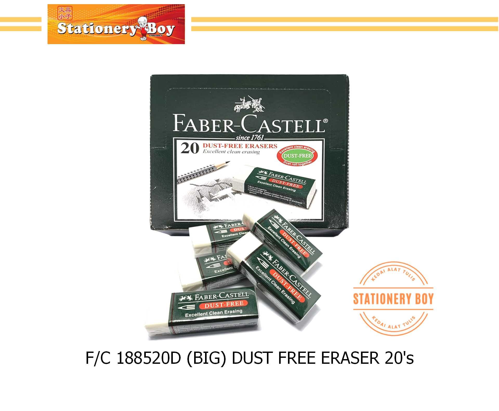 FABER-CASTELL 188520D Dust Free Eraser / Pemadam Bebas Debu