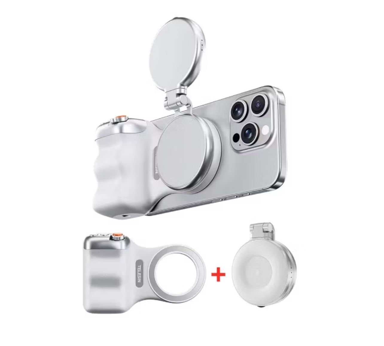 TELESIN Magnetic Phone Grip with Detachable Wireless Shutter Button mobile phone holder,photography, live streaming