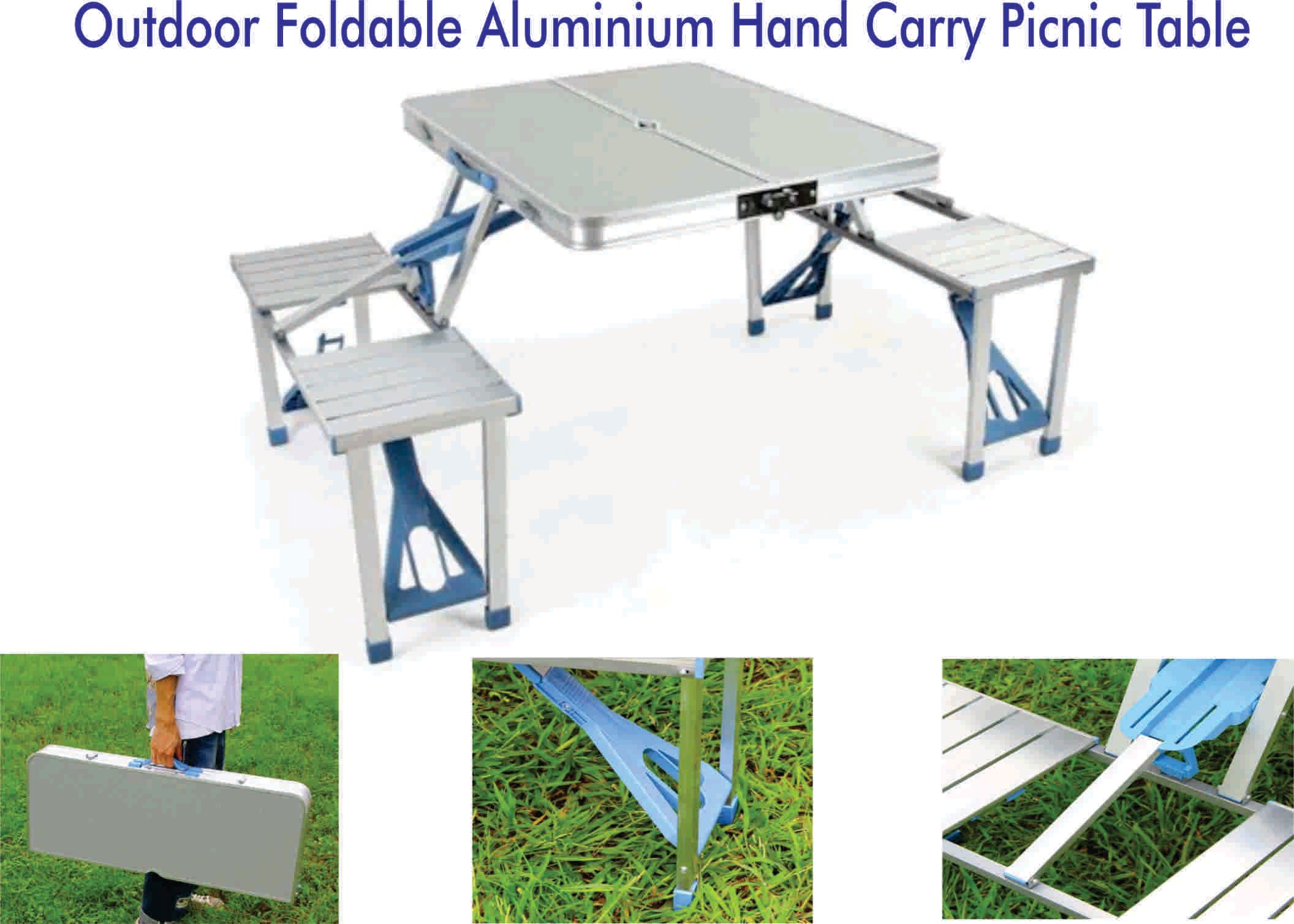 QS Foldable Aluminium Hand Carry Picnic Table
