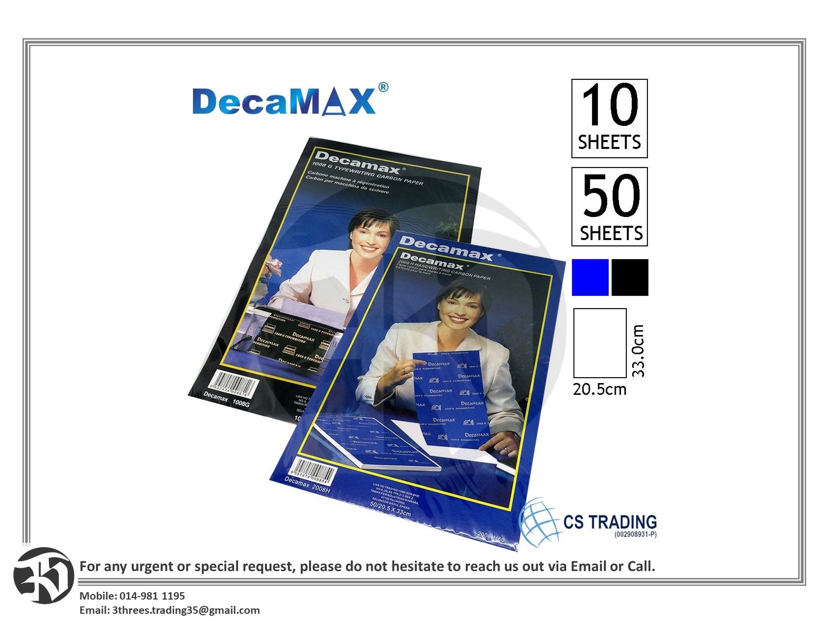 Decamax A4 carbon paper 50 sheets