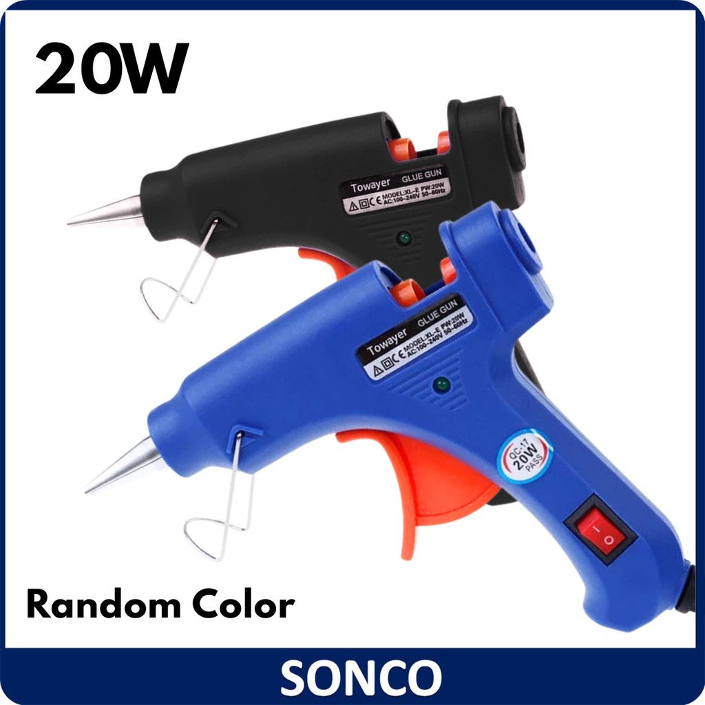 Hot Melt Glue Gun 20W High Temperature Hot Melt Adhesive Trigger Repair DIY Tool, Electric Silicone Glue Stick