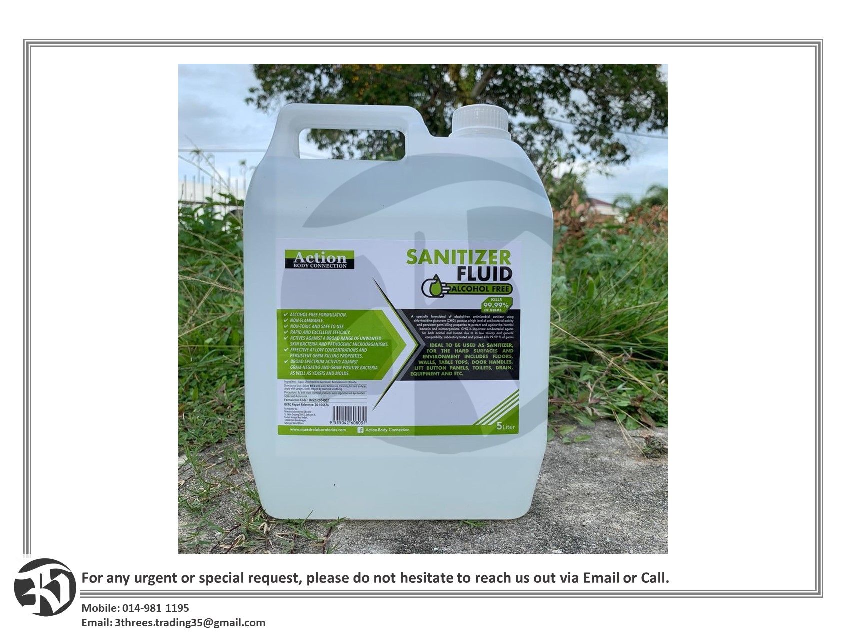 SSST Action hand wash sanitiser 5 liter