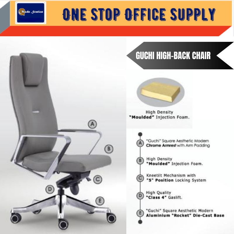 CLASSIC CHAIR GUCHI SLEEK AND MODERN - HIGH BACK CHAIR
