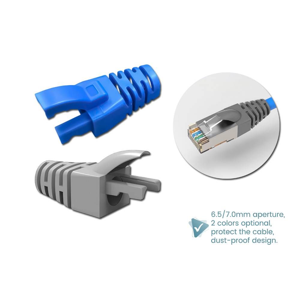 DINTEK RJ45 COLOR-CODED RUBBER BOOT 6.5/7MM FOR CAT6