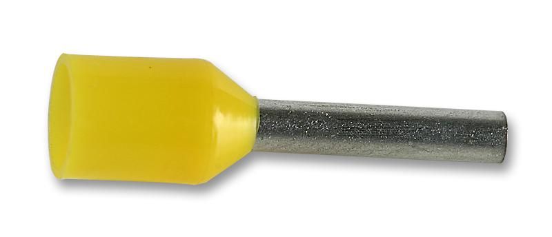 KST NYLON-INSULATED CORD END TERMINAL 1MM虏 8MM YELLOW (E1008Y)