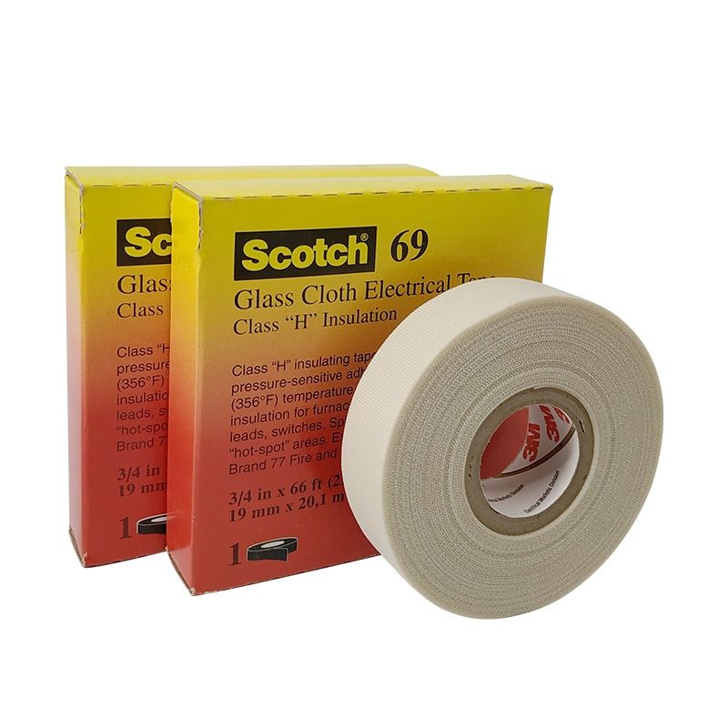 3M 69 TEMP GLASS CLOTH TAPE (3/4″ X 66′) (19MM X 20.1METER)