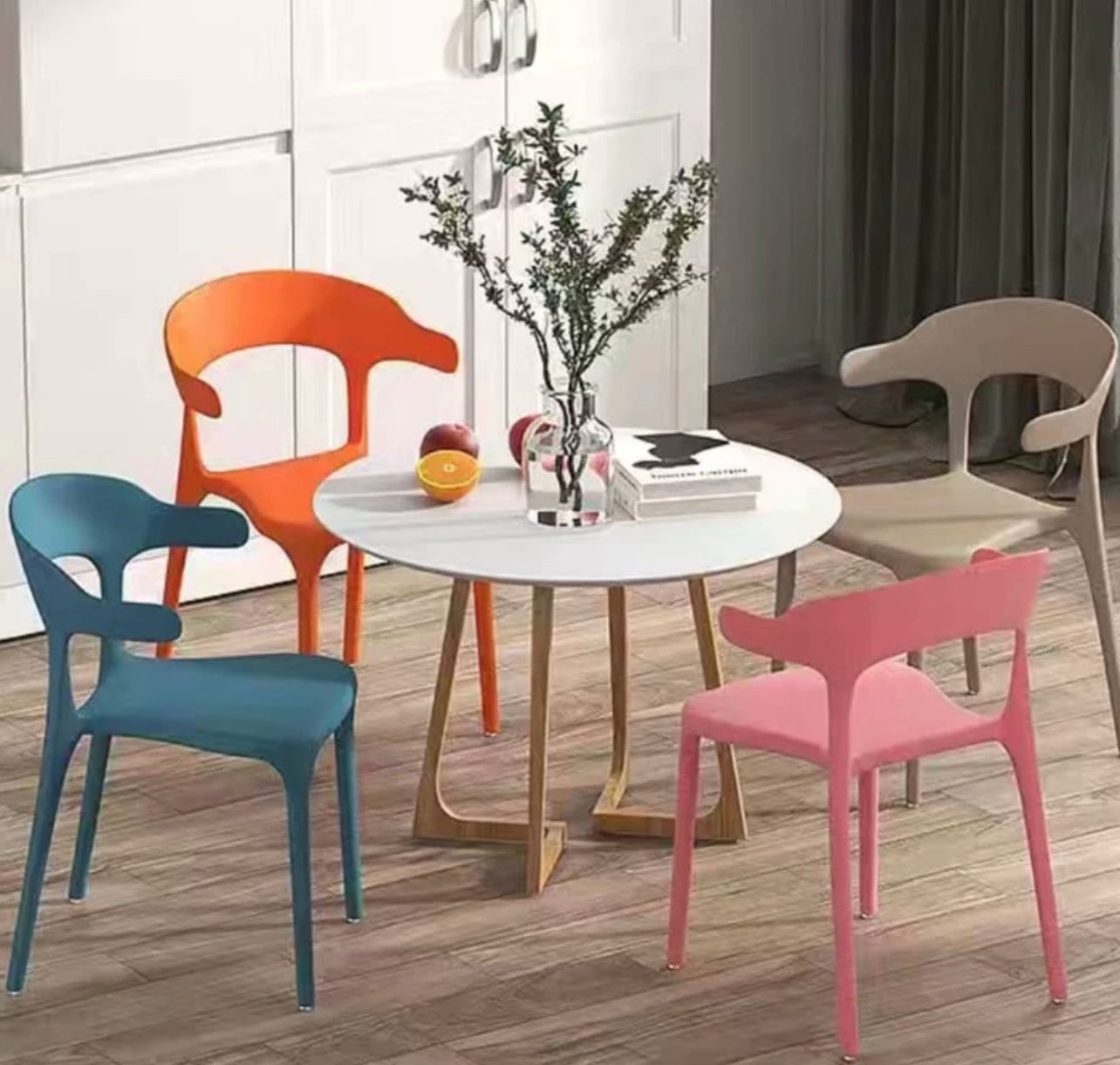 Finsso Stackable Plastic Chair Kerusi Makan / Dining Chair / Elegant Chair PP Material Modern style /kerusi meja makan