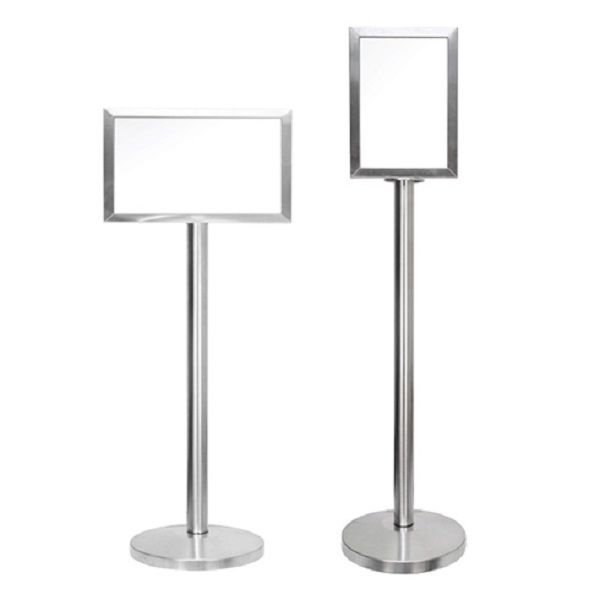 STAINLESS STEEL DISPLAY SIGN STAND / DISPLAY STAND / A4 / A3 / VERTICAL / HORIZONTAL