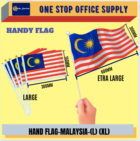 Flag MALAYSIA HAND FLAG / LARGE / EXTRA LARGE