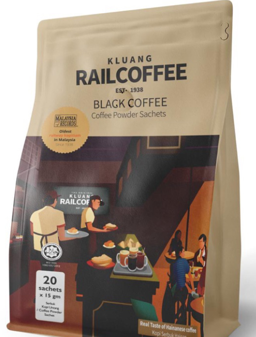 Original Kluang Railway Black Coffee (20 Sachets)