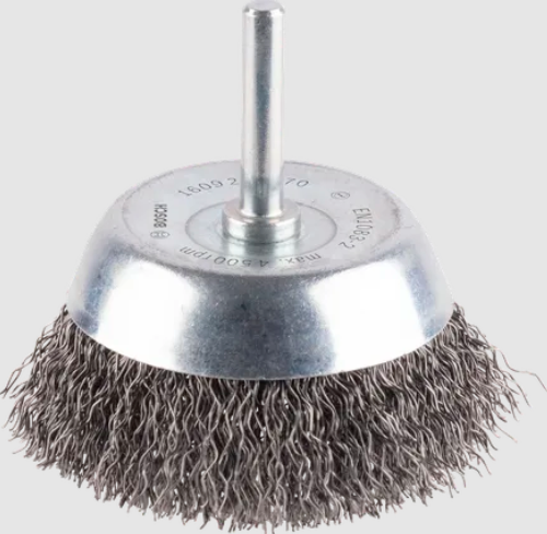 BOSCH PRO METAL CLEAN CUP BRUSH STRAIGHT SHANK (70 X 0.3 MM) (1609200270)