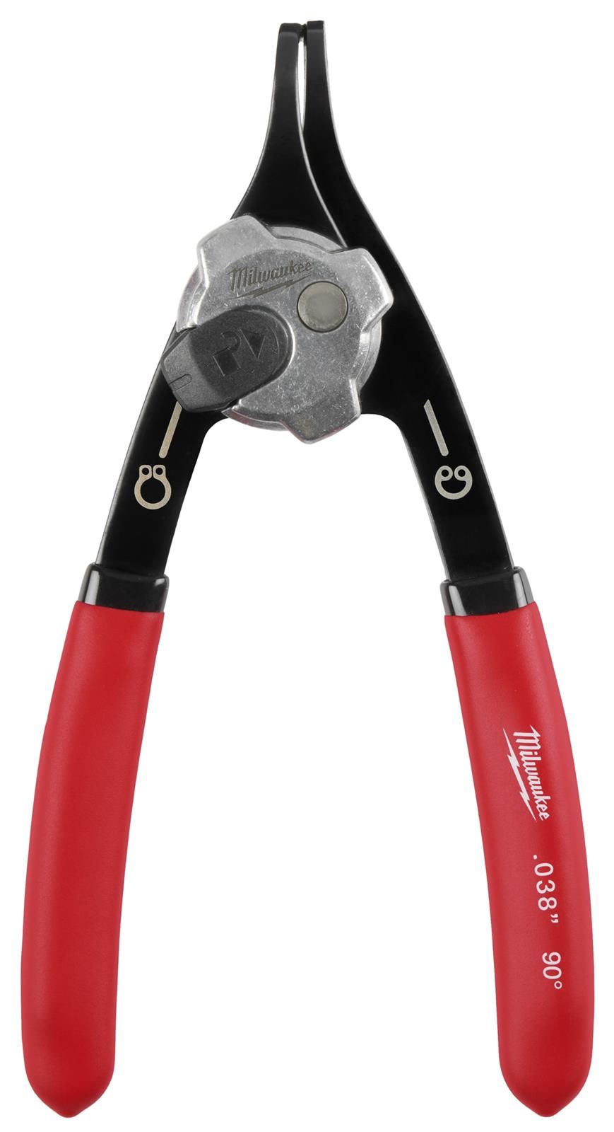 Milwaukee 0.038" Convertible Snap Ring Pliers - 90 Degree 48-22-6532