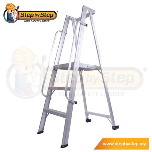 Step by Step Aluminium Platform Trolley Ladder (PTL03) - 3 Steps