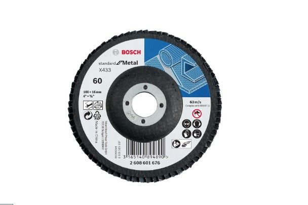 BOSCH X433 STANDARD FOR METAL FLAP DISC 100 MM, G36 (2608601675)