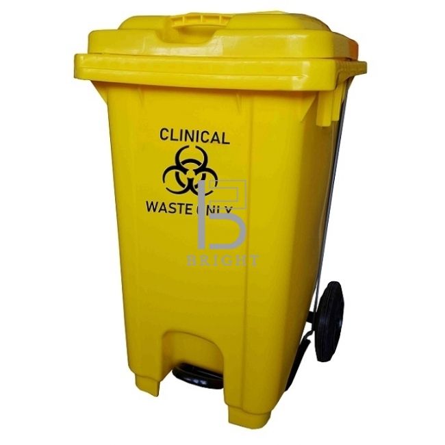 Biohazard Waste Bin Yellow 120L