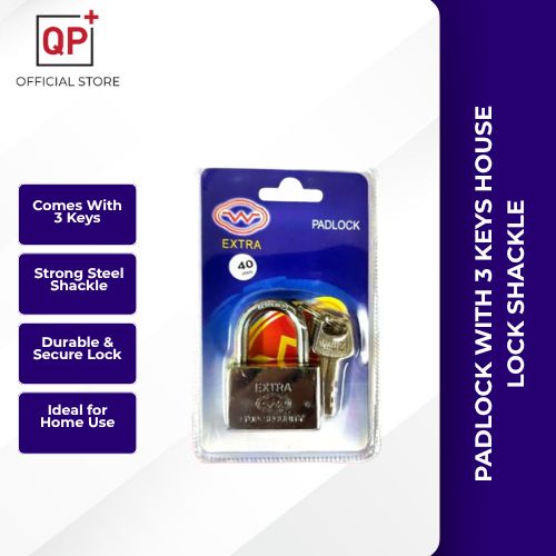 [CLEARANCE] PADLOCK WITH 3 KEYS HOUSE LOCK SHACKLE 38MM 60MM l MANGGA KUNCI l 挂锁-38MM