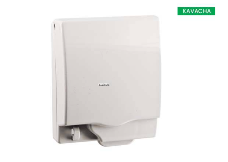 SCHNEIDER KAVACHA E223R SINGLE / TWIN GANG SOCKET COVER FULL-TIME WEATHERPROOF - IP55 / WHITE