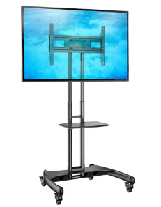 NB North Bayou AVA1500-60-1P 32"-75" Height Adjustable TV Trolley Cart Stand TV Stand