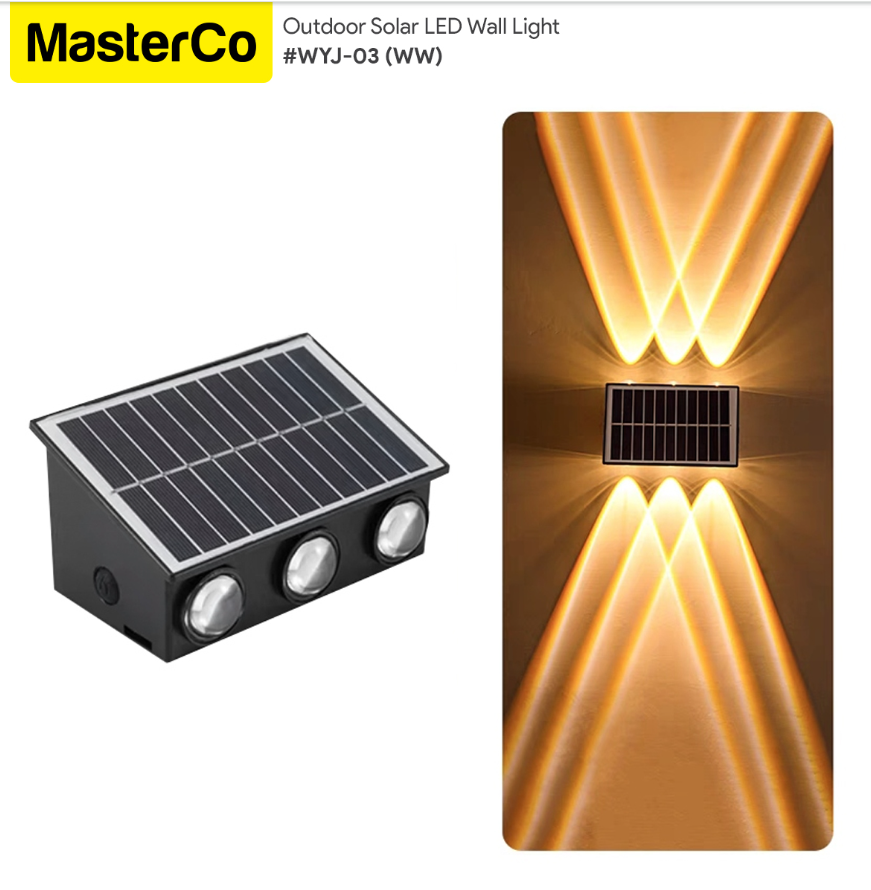MASTERCO SOLAR RECHARGE LED WALL LIGHT WYJ-03