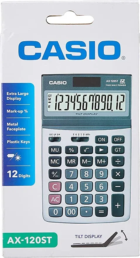 CASIO AX120ST DESK CALCULATOR 12DIGIT