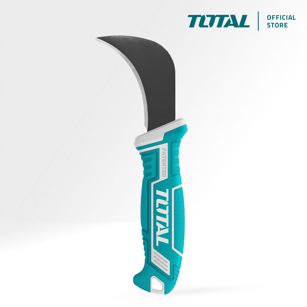 TOTAL HOOK KNIFE (180MM) CURVED BLADE WITH RUBBER HANDLE MADE WITH 420 STAINLESS STEEL - THT51886