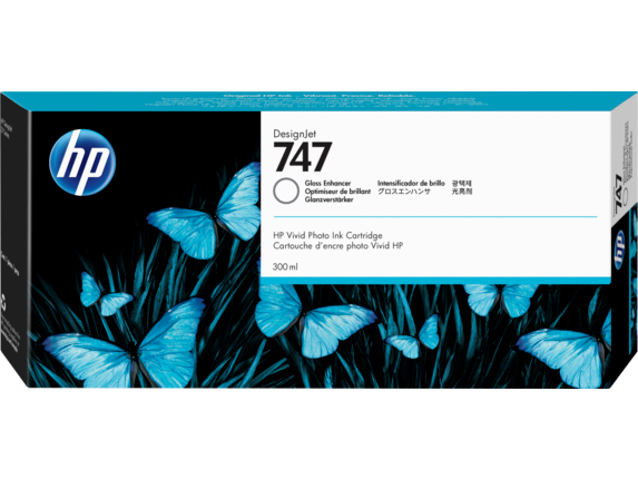 Genuine Malaysia HP Warranty - HP 747 Gloss Enhancer DesignJet 300ml Ink Cartridge