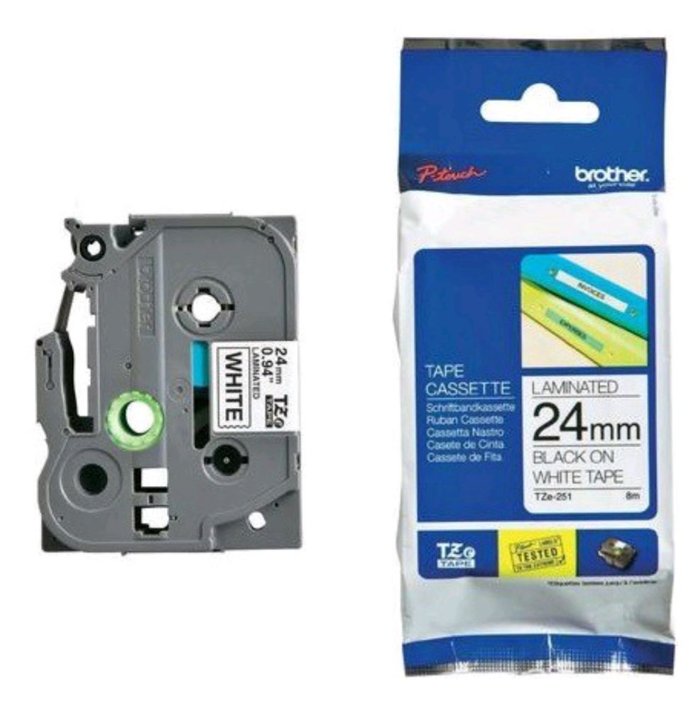 Original Tze-251/Tz251 Black on white 24mm tape Tze251 Tz251