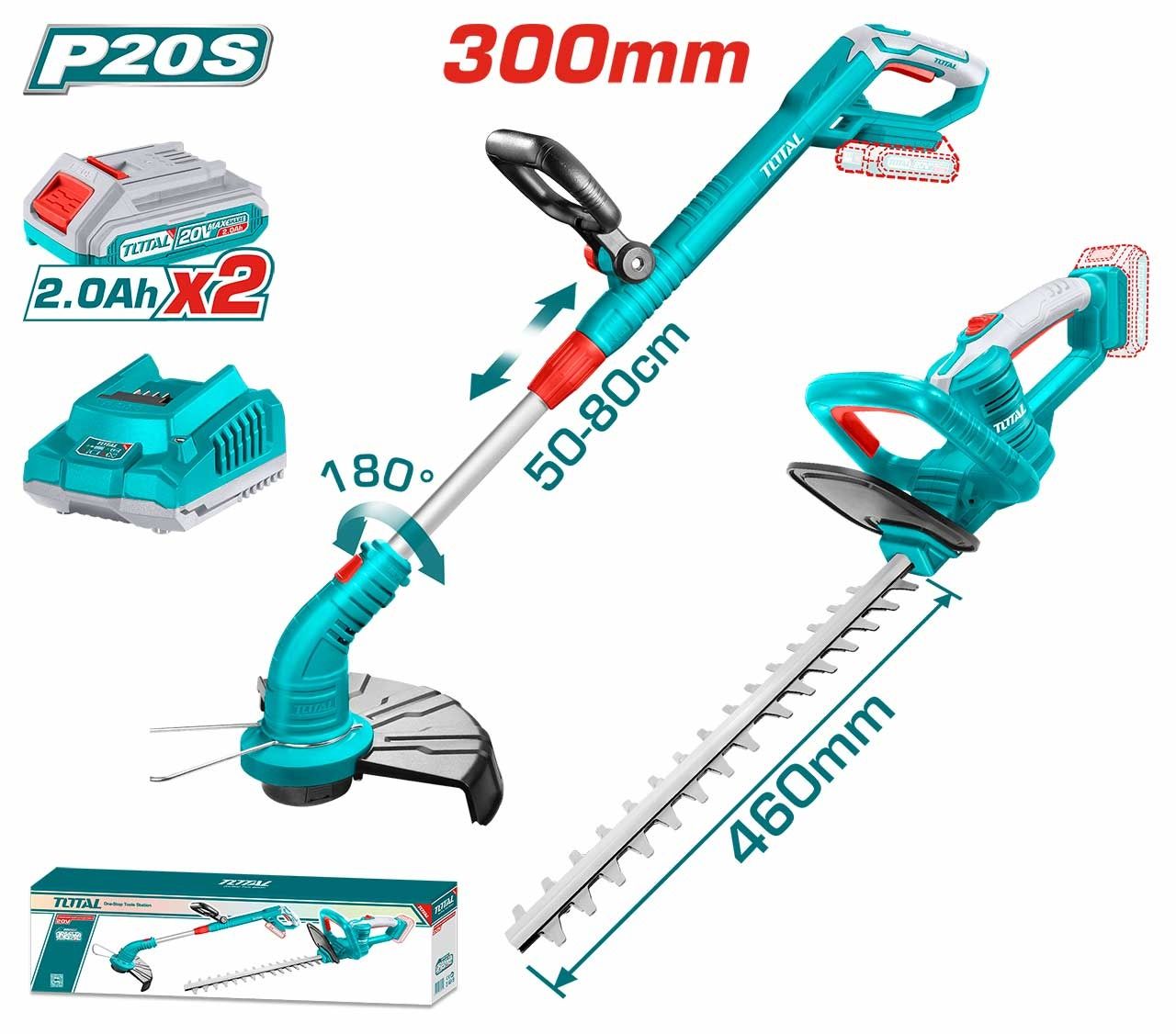 TOTAL TOSLI240585 Li-ion 2 Pcs Combo Kit
