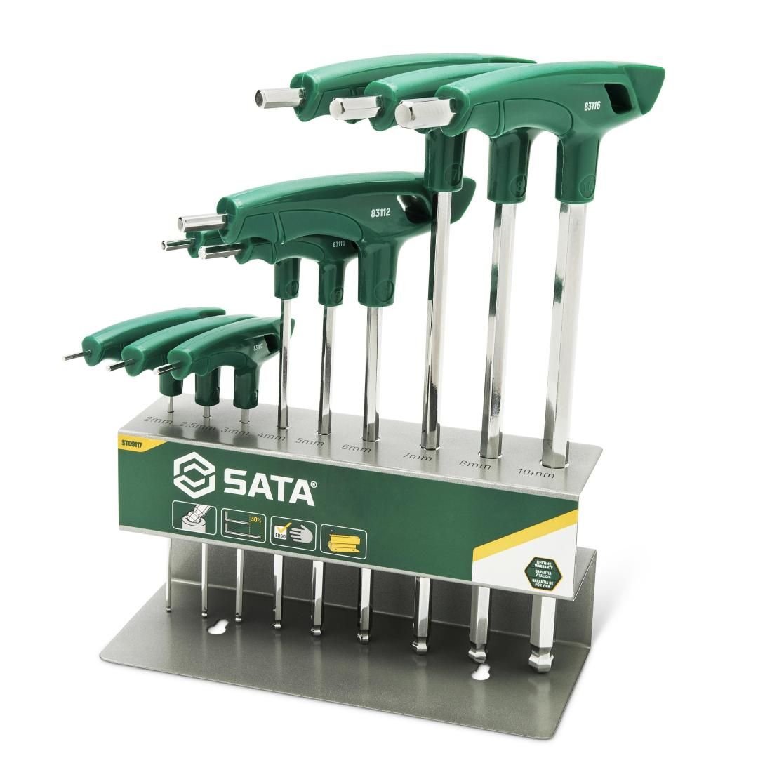 Sata 9PC. T-HANDLE BALL POINT HEX KEY SET