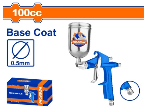 WADFOW AIR SPRAY GUN (100CC, 0.5MM) WITHOUT QUICK PLUG FOR BASE COAT WGA1501