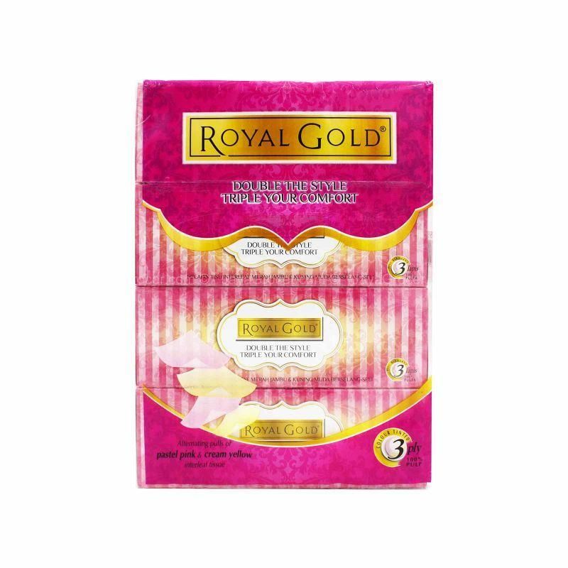 ROYAL GOLD TWIN TONE TINTED PASTEL PINK & CREAM YELLOW INTERLEAF TISSUE 4 X 110 PIECES