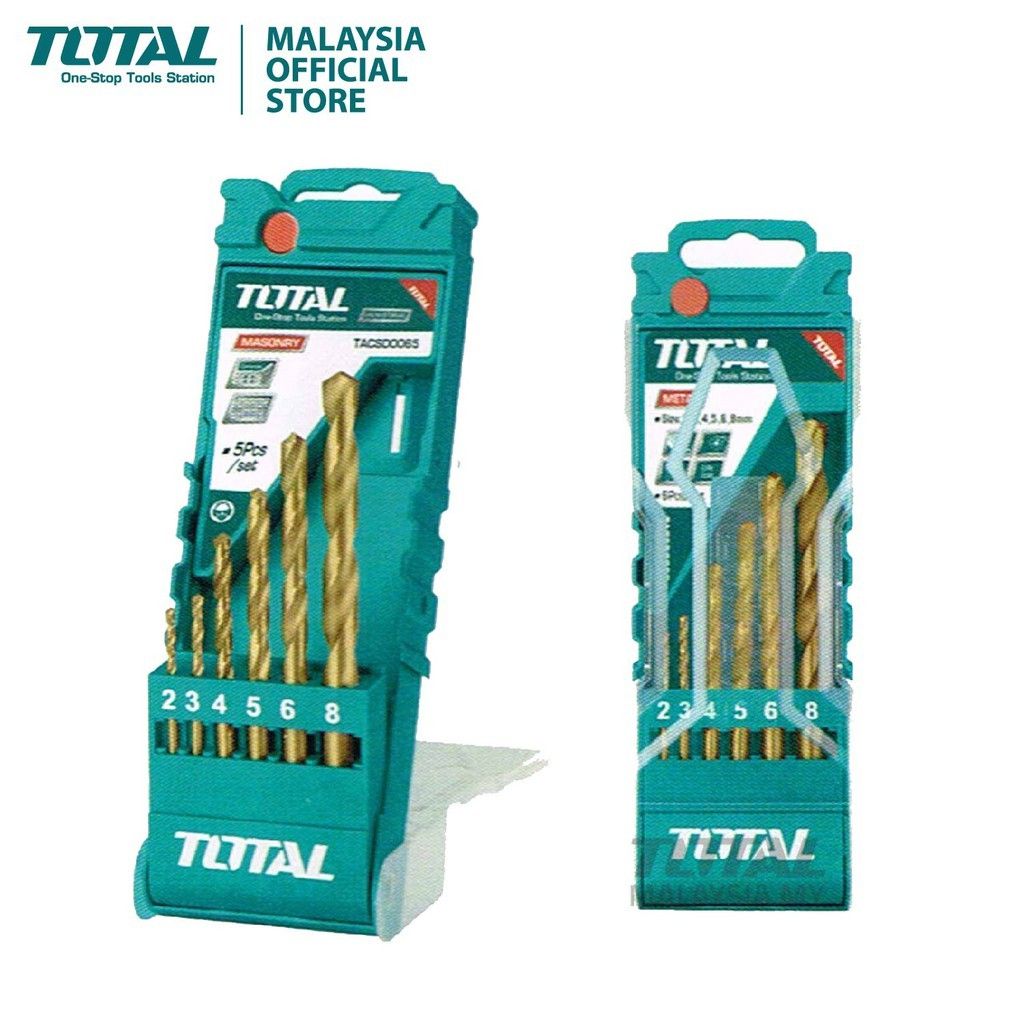 TOTAL 6PCS METAL DRILL BITS SET - TACSD0065