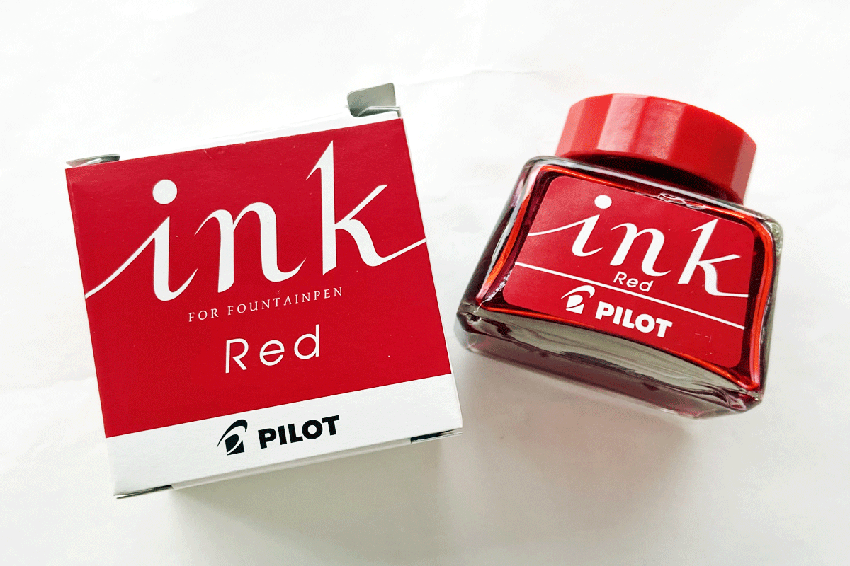 Pilot Fountain Pen Bottle Ink 30ml Red
