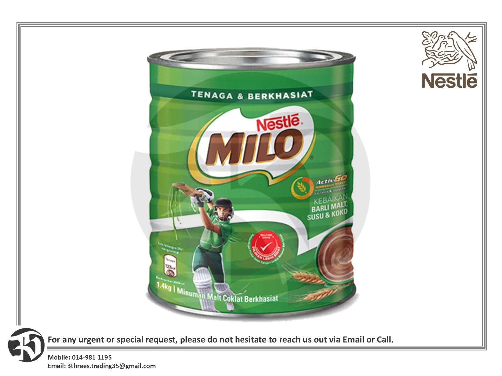 Nestle MILO Chocolate Malt Powder (1.4kg)