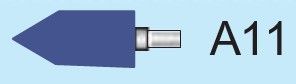 Temo 21*50*6mm Type A11 Vitrified CBN Mounted Point for Stainless Steel - 10pcs/pk
