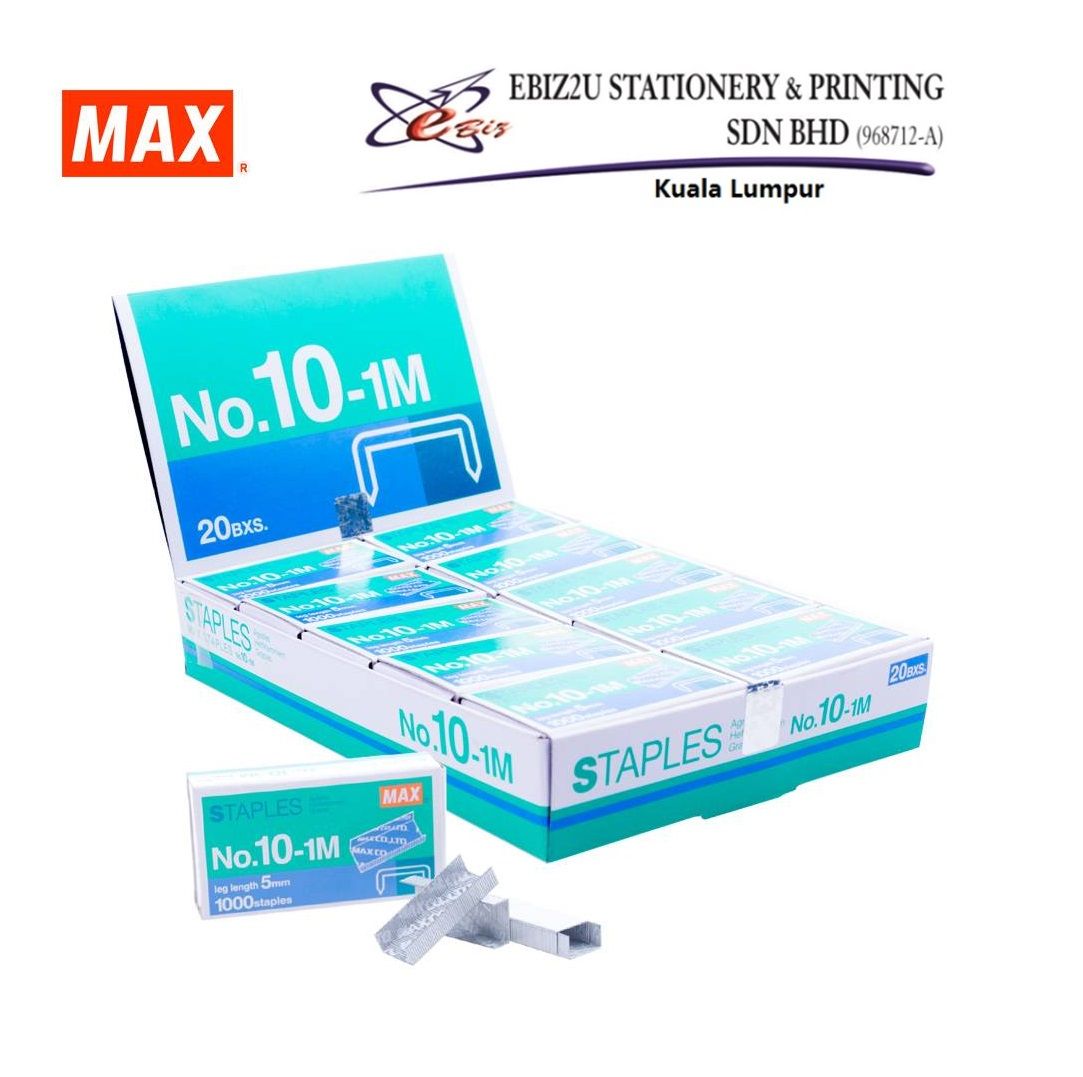 MAX No.10-1M Staples (Stapler Bullet) (20BOXES) (20,000 PCS)