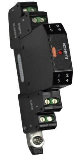 Signal Surge Protector, 68VDC, 500mA, 20kA, Indicator, 1 Pair with isolated earth c/w Base and alarm output SL2-68-EC90
