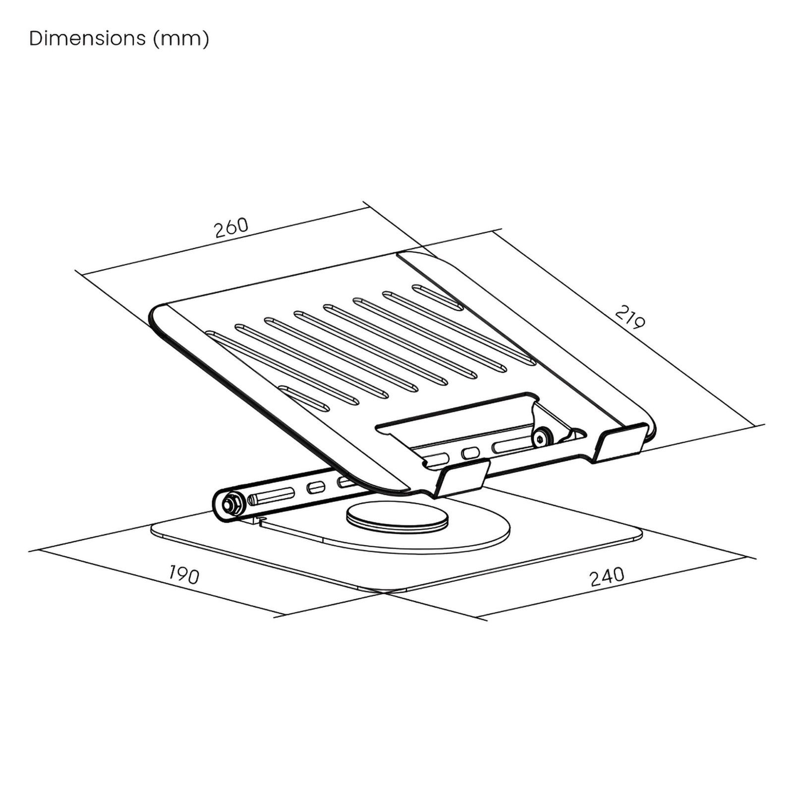 the Aryl鈩�360掳 Rotating Foldable Steel Laptop Stand